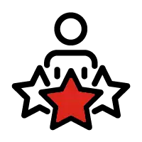 Icono que destaca el compromiso con la calidad en cada trabajo, con un enfoque en la excelencia.
